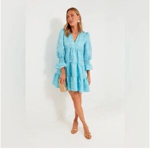 Tuckernuck | Pomander Place | Blue Daisy Jacquard Kenzo Dress | Sz XXL|